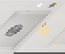 Mexen Ben гранитна мивка с 1 отделение и отцедник, дясна, 600 x 500 mm, бяла,