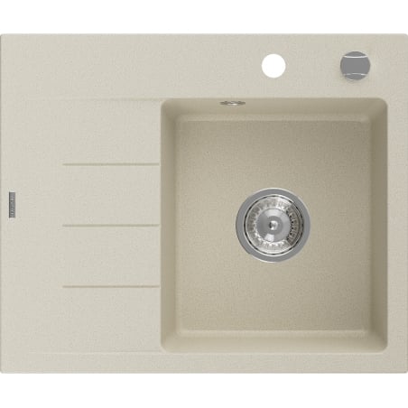 Mexen Ben Гранитна мивка с едно корито и капак, десен 600 x 500 мм, бежов,