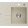 Mexen Ben Гранитна мивка с едно корито и капак, десен 600 x 500 мм, бежов,