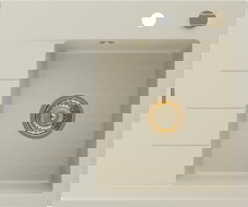 Mexen Ben гранитна кухненска мивка с една камера с отцедник, десен 600 x 500