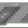 Mexen Ben гранитна мивка с 1 секция и дясно отцедник 600 x 500 mm, сива, хром сифон - 6523605000-71