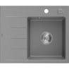 Mexen Ben гранитна мивка с една камера и отцедник, дясна 600 x 500 мм, сива,