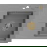 Mexen Ben гранитна мивка с едно корито и отцедник, дясна 600 х 500 mm, сива,