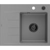 Mexen Ben гранитна мивка с 1 отделение и отцедник, дясна, 600 x 500 мм, сива,