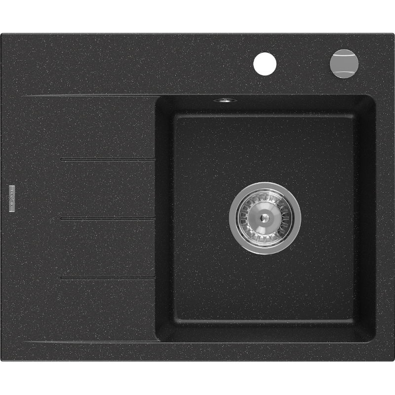 Mexen Ben Гранитна мивка с 1 камера и отцедник, дясна 600 x 500 мм,