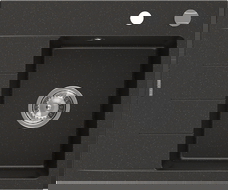 Mexen Ben гранитна мивка за вграждане с една камера и дренаж, дясна, 600 x 500