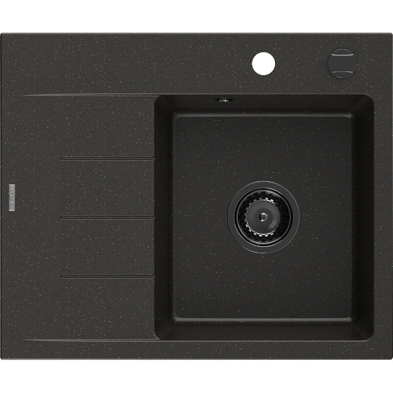 Mexen Ben гранитна мивка с 1 отделение с отцедище, дясна 600 x 500 мм,