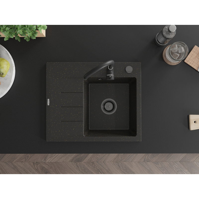 Mexen Ben гранитна мивка с 1 отделение с отцедище, дясна 600 x 500 мм,
