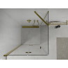 Mexen Lima сгъваем душ 80 x 80 см, прозрачен, златист - 856-080-080-50-00