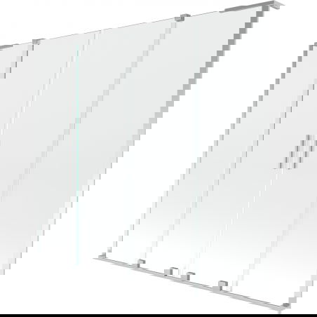 Mexen Velar L Duo плъзгащ се параван за вана с 2 врати 180 x 150 cm, прозрачен, хром - 896-180-003-02-01