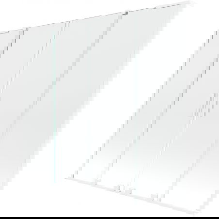 Mexen Velar L Duo преграда за вана с 2 крила, плъзгаща се, 180 x 150 см, прозрачна, бяла - 896-180-003-02-20