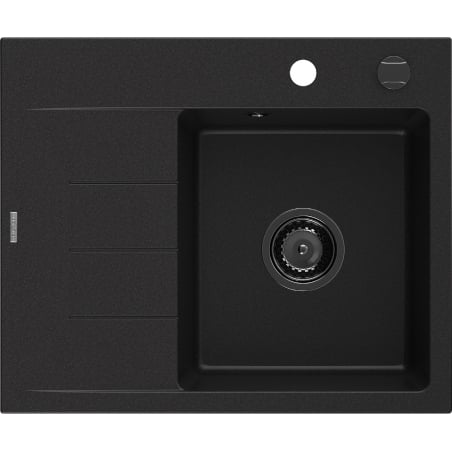 Mexen Ben гранитна мивка с 1 отделение и отцедник, дясна 600 x 500 mm, черна,
