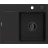 Mexen Ben гранитна мивка с 1 отделение и отцедник, дясна 600 x 500 mm, черна,