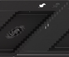 Mexen Ben гранитна мивка с 1 отделение и отцедник, дясна 600 x 500 mm, черна,