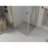 Mexen Lima сгъваем душ 80 x 80 см, прозрачен, златист - 856-080-080-50-00