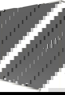 Mexen Velar L Двоен параван за вана, 2-крилен, плъзгащ се, 140 x 150 см, графит, матов никел - 896-140-003-42-97