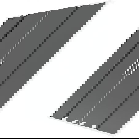 Mexen Velar L Duo параван за вана, 2-крилен, плъзгащ се, 160 x 150 см, графит, бял - 896-160-003-42-20