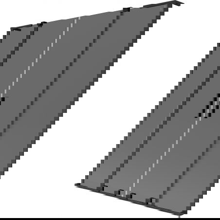 Mexen Velar L Duo двукрилен плъзгащ се параван за вана 160 x 150 см, графит, черен - 896-160-003-42-70