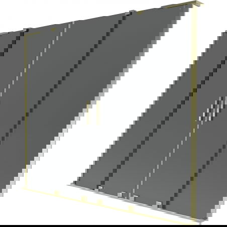 Mexen Velar L Duo екран за вана с 2 плъзгащи крила 170 x 150 см, графит, златен - 896-170-003-42-50