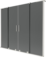 Mexen Velar L Duo двукрилна разтегателна вана параван 170 x 150 cm, графит, четка никел - 896-170-003-42-97