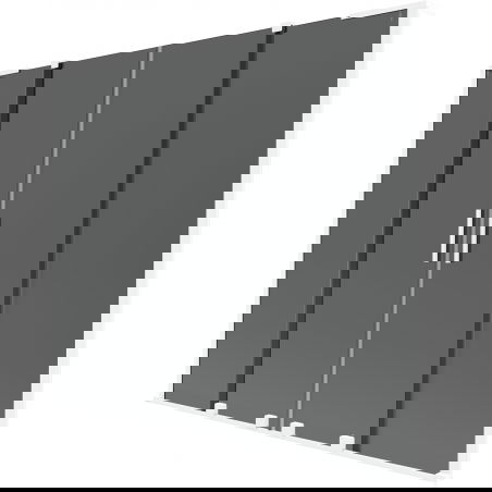 Mexen Velar L Duo двукрилен плъзгащ се параван за вана 200 x 150 cm, графит, бял - 896-200-003-42-20