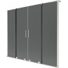 Mexen Velar L Duo параван за вана, двукрилен, плъзгащ се 200 x 150 см, графит,