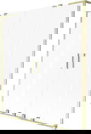 Mexen Velar L Duo двукрила плъзгаща се преграда за вана 160 x 150 см, матирано стъкло, златно четкосано - 896-160-003-32-55