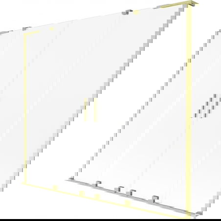 Mexen Velar L Duo параван за вана, двукрилен плъзгащ се 170 x 150 см, матиран, златист полиран - 896-170-003-32-55