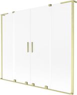 Mexen Velar L Duo параван за вана, двукрилен плъзгащ се 170 x 150 см, матиран, златист полиран - 896-170-003-32-55