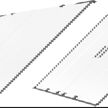 Mexen Velar L Дуо душ преграда за вана 2-крилна, плъзгаща се 170 x 150 см, матирано, gun metal - 896-170-003-32-95