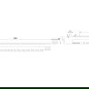 Mexen Line-B предна стъклена преграда 130 см, инокс - 181003130U
