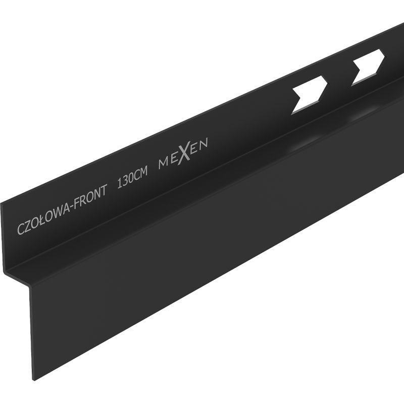 Mexen Line-B предна лайсна за поддушова тава 130 см, черна - 187003130U