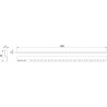Mexen Line-B листа за душ корито 130 см, черна - 187003130U