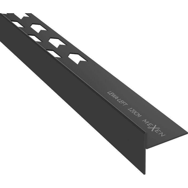 Mexen Line-B подова наклонена лайсна 120 см лява, черна - 187001120L