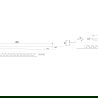 Mexen Line-B подова наклонена лайсна 180 см лява, инокс - 181001180L