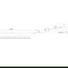 Mexen Line-B подова дренажна лайсна 120 см дясна, златна четкана - 185501120R