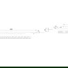 Mexen Line-B подова скосяваща лайсна 180 cм дясна, инокс - 181001180R