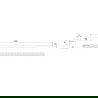 Mexen Line-B перваз за стъкло 120 см дясна, черна - 187004120R