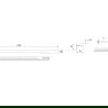 Mexen Line-B рамка за стъкло 120 см лява, златна - 185004120L