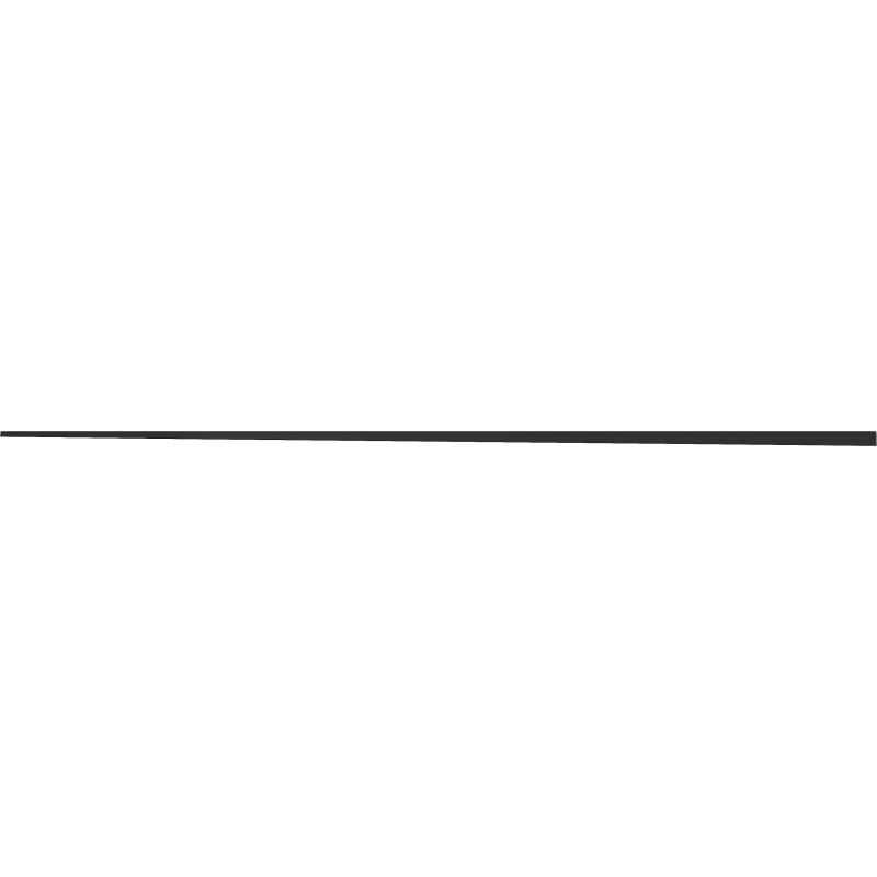 Mexen Line-B наклонена лайстна за стъкло 180 см лява, черна - 187004180L