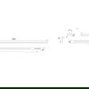 Mexen Line-B стенен профил с наклон 180 см ляв, инокс - 181002180L