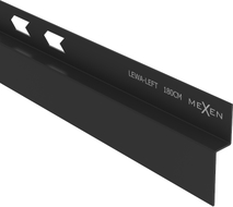 Mexen Line-B листа със спад при стената 180 см лява, черна - 187002180L