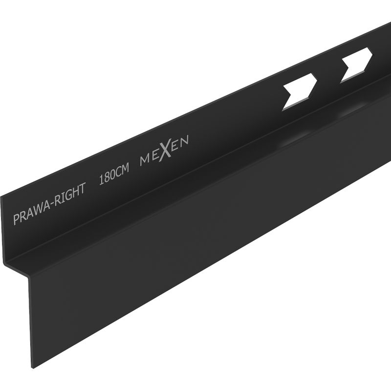 Mexen Line-B стена за душ кабина 180 см дясна, черна - 187002180R