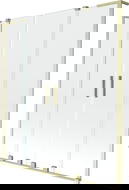 Mexen Velar L Duo параван за вана, 2-крил, плъзгащ се, 140 x 150 см, прозрачен, златен матиран - 896-140-003-02-55