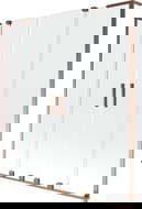 Mexen Velar L Duo параван за вана с 2 крила, плъзгащ се 140 x 150 см, прозрачен, розово злато - 896-140-003-02-60