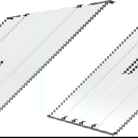 Mexen Velar L Двукомпонентен плъзгащ се душ параван с размери 140 x 150 см, прозрачен, четкащо сив - 896-140-003-02-66