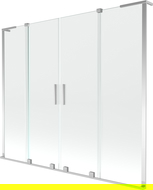 Душ параван Mexen Velar L Duo 2-крилен плъзгащ се 170 x 150 cm, прозрачен, хром - 896-170-003-02-01