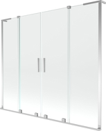 Mexen Velar L Duo двукрилен плъзгащ се параван за вана 170 x 150 cm, прозрачен, хром - 896-170-003-02-01