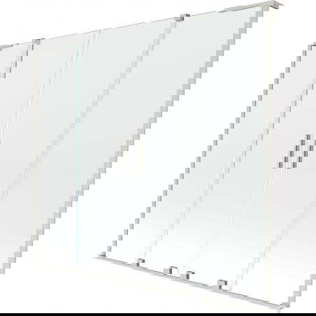 Mexen Velar L Дуо параван за вана с две плъзгащи се врати 170 x 150 см, прозрачен, матиран никел - 896-170-003-02-97