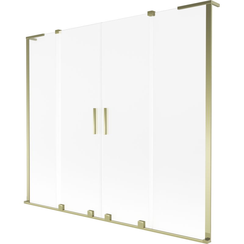 Mexen Velar L Duo параван за вана, плъзгащ се, с 2 крила, 200 x 150 см, матиран, златен - 896-200-003-32-50